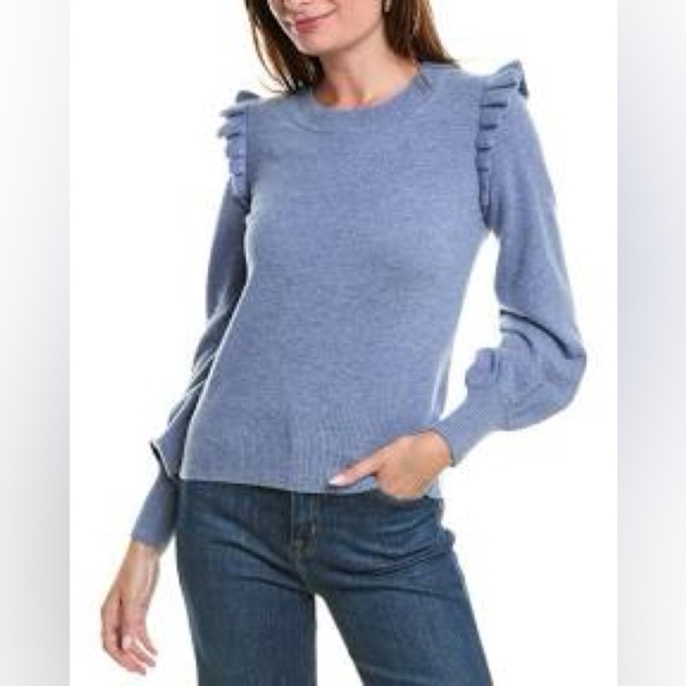 Quinn Ruffle sleeve Wool and Cashmere blend Women's Sweater size M